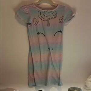 Carter's Pink and Cream unicorn sleeping Top
